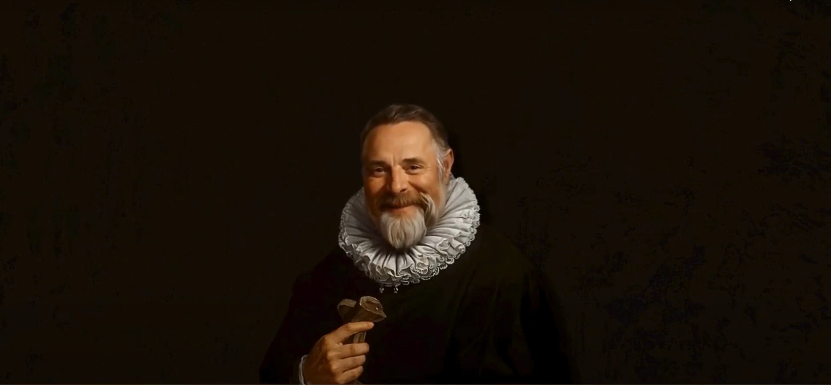 Ritratto di Ulisse Aldrovandi generato con l'Intelligenza Artificiale