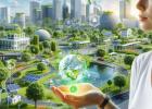 Un futuro sostenibile, con oasi verdi, parchi lussureggianti ed edifici progettati per ridurre al minimo l'impatto ambientale. Con pannelli solari e parchi eolici, orti urbani e biodiversità. Con sensori e droni che monitorano la qualità dell'aria, dell'acqua e del suolo. Dove le persone riciclano e sono responsabili per le generazioni future.