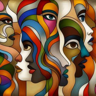 Immagine generata con AI che rappresenta l'idea di arte incentrata sui concetti di inclusione e equità