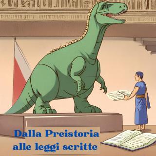 Preistoria; dinosauri; leggi scritte; uomini; storia; Costituzione