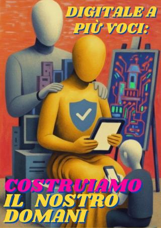 Una persona alle spalle di un'altra e un bambino