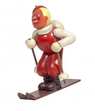 Sciatore (1). Pupazzo raffigurante uno sciatore