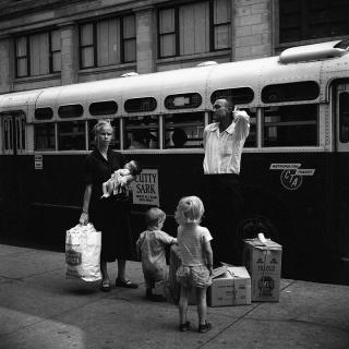 Family by bus