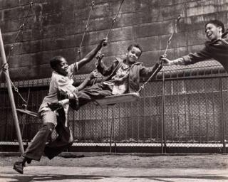 Three Children on Swings
