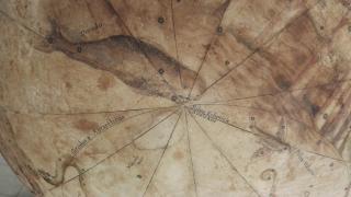 L’immagine raffigura le due piccole costellazioni australi del Dorado e del Piscis Volans, Pesce volante, entrambe prossime al polo sud celeste.  Il nome Dorado, termine spagnolo, identifica la Lampuga (Coryphaena hippurus). 