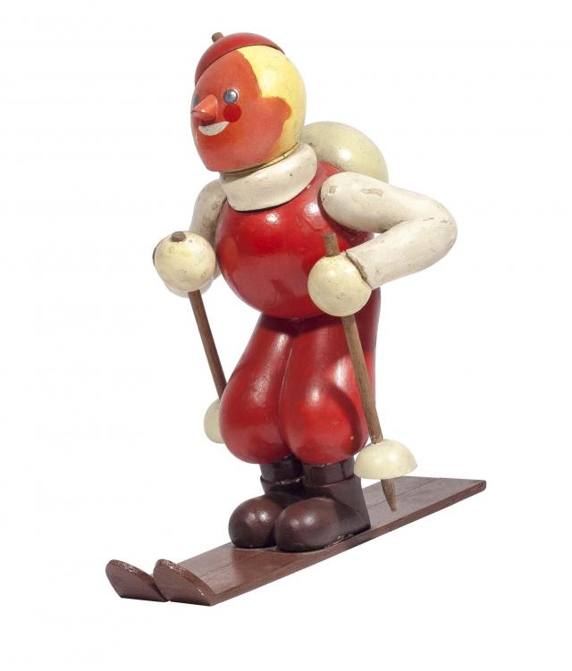 Sciatore (1). Pupazzo raffigurante uno sciatore