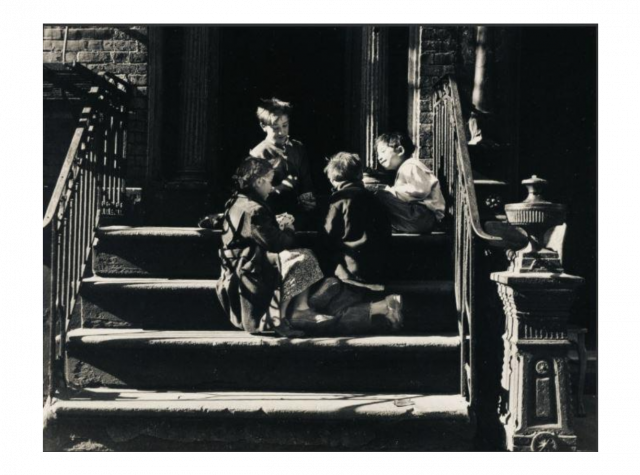 Gypsy Children Playing Cards