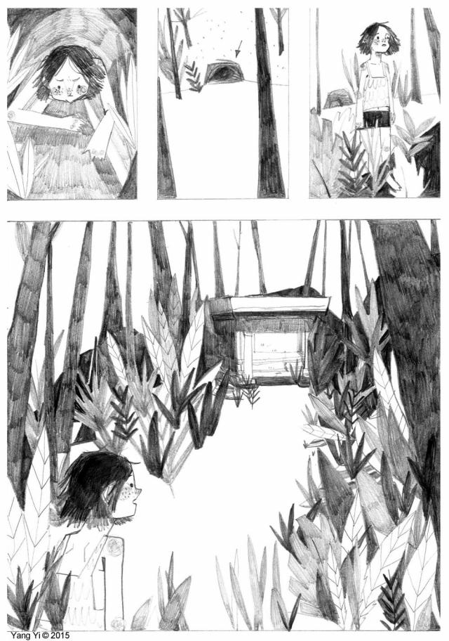 La grotta. Fumetto realizzato nel corso di Disegno per la progettazione.