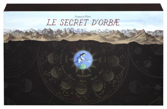 Le secret d’Orbæ (Vincitore del BRAW per la sezione Fiction, 2012; Editions Casterman, Bruxelles, Belgium, 2011. Al centro dell’immagine campeggia in un cerchio dalle tinte cerulee una figura femminile
