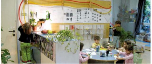 L'interno della scuola dell'infanzia del Centro Internazionale Loris Malaguzzi